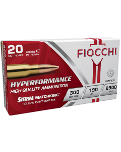 Fiocchi Hyperformance 300 Win Mag 190 Grain Sierra Bullets MatchKing BTHP (Box)