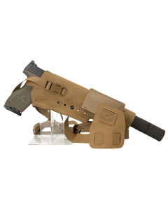 Cole-tac VWX103 Varmint Wrangler XL Pistol Holder Chest Coyote Brown Right Hand