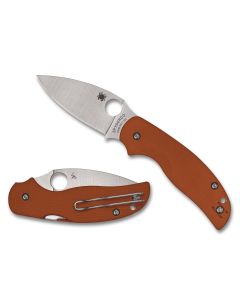 Spyderco Sage 5 CPM REX 121 Steel 3" Folding Knife - Burnt Orange G-10
