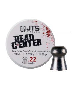 JTS Dead Center .22 Caliber Pellets - 21.53 Grain Semi-Domed 250ct