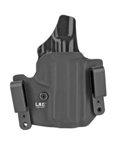 LAG Defender S&W Shield 380 EZ IWB/OWB Combo Holster - Right Hand, Black Kydex