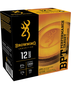 Browning BPT Performance Target 12 Gauge 2.75 1 1/8oz 7.5 Shot Sporting Clay Shells (Box)