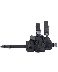 Cactus Jack Tactical Drop Leg Holster with Magazine Pouch - Black (TDL01BLK)