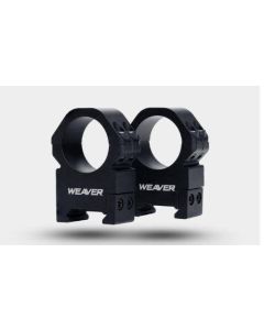 30mm Low Profile Weaver Style Scope Rings - Aluminum, Black Matte Finish