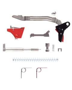Timney Triggers ALPHAGLOCK34UBKBLACK Alpha Competition  9mm/40 S&W Red Fits Glock Gen 3-4