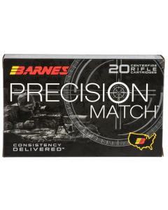 Barnes Bullets Precision Match 338 Lapua 300 Grain Open Tip Match Boat Tail (Box)