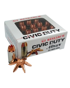 G2 Research Civic Duty 40 S&W 122 Grain Copper Expansion Projectile G00620 (Box)