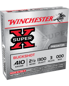 Winchester Super X 410 Gauge 2.50 3 Pellets 000 Buck XB41000 (Box)