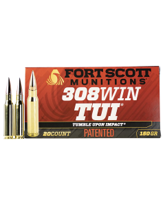 Fort Scott Munitions Tumble Upon Impact 308 Winchester 150 Grain Solid Copper Spun (Box)