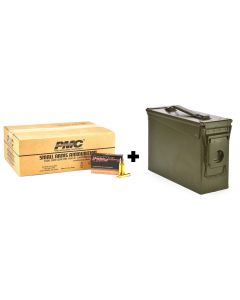 PMC Bronze 223 Remington 55 Gr FMJ BT 1000 Rounds with Heavy Duty Ammo Can