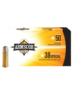 Armscor Usa 38 Special 158 Grain Lead Round Nose Flat Point FAC385N (Box)