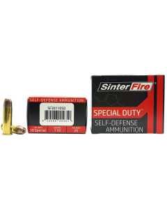 Sinterfire Special Duty 38 Special 110 Grain Lead Free Frangible Hollow Point SF38110SD (Box)