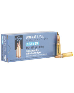 PPU Rifle Line 7.62x39mm 123 Gr PSP Ammo 20rds