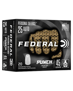 Federal 25 ACP 45 Grain Punch Hollow Point PD25P1 (Box)