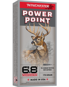 Winchester Power-point 6.8 Western 170 Grain Power Point Ammunition (Box) / Rebate Eligible