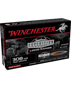 Winchester Expedition Big Game 308 Winchester 168 Grain AccuBond Long-Range Ammunition (Box) / Rebate Eligible