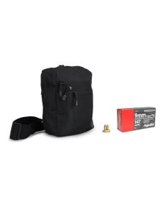 Aguila 9mm 147 Gr Subsonic FMJ 150 Round Tacsling Combo (Black)