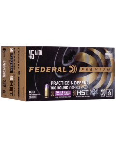 Federal Premium 45 ACP 230 Grain HST JHP/Syntech TSJ P45HST2TM100 (Box)