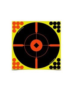 Birchwood Casey Shoot-N-C Reactive 12" Bullseye BMW Paper Targets, 100 Pack (Black/Yellow)