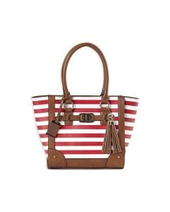 Bulldog Cases Tote Purse with Holster, Ambidextrous (Cherry Stripes)
