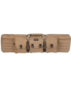 Bulldog Cases Tan Nylon Lockable Tactical Rifle Case with Padding for 2 Rifles BDT6043T