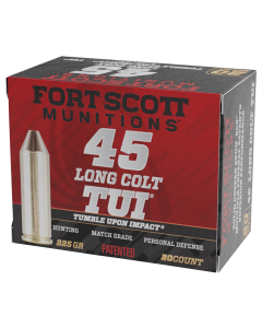 Fort Scott Munitions Tumble Upon Impact 45 Long Colt 225 Grain Solid Copper Spun 45LC225SCV (Box)