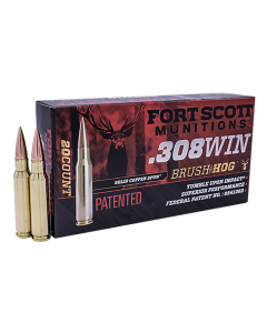 Fort Scott Munitions Tumble Upon Impact 308 Winchester 168 Grain Solid Copper Spun (Box)