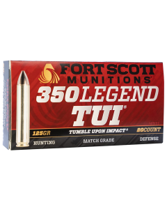 Fort Scott Munitions Tumble Upon Impact 350 Legend 125 Gr Solid Copper Spun (Box)