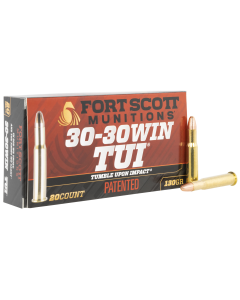 Fort Scott Munitions Tumble Upon Impact 30-30 Win 130 Grain Solid Copper Spun (Box)