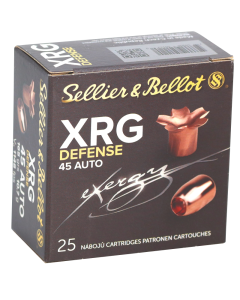 Sellier & Bellot Xrg 45 ACP 165 Grain Solid Copper Hollow Point SB45XA (Box)