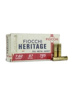 Fiocchi Heritage 7.62x38mmR Nagant 97 Grain FMJ (Box)
