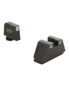 AmeriGlo Optic Compatible Green Sight Set - For Glock