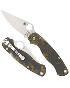 Spyderco C81GPCMO2 Para-Military2 Folder 3.4" CPMS30V Flat Ground Plain G10 Camo