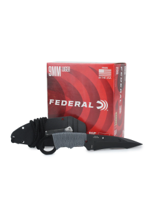 Federal Champion Training 9mm 115 Gr FMJ (Box) w/ Master USA Fixed Blade Knife