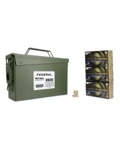 Federal Premium HST 9mm 124 Gr +P JHP 300 Rounds in Heavy Duty Ammo Can