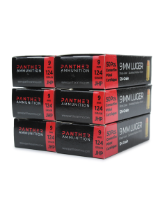 Panther Ammo 9mm 124 Gr JHP (Range Bundle)