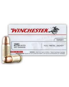 Winchester .25 ACP 50 Gr FMJ (Case)