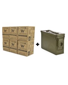 Winchester Target & Practice Service Grade 9mm 115 Gr FMJ (Range Bundle) w/ Heavy Duty Ammo Can