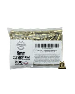 Sportsman's Select Remanufactured 9mm 115 Gr FMJ (200 Rounds)