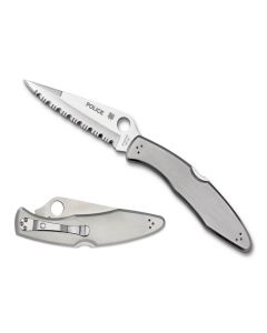 Spyderco Police Model 4.13" Serrated Spear Point Knife