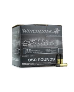 Winchester Super Suppressed 22 LR 45 Gr Subsonic Copper Plated RN (Box)