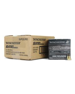 Winchester Super Suppressed 22 LR 45 Gr Subsonic Copper Plated RN (Case)