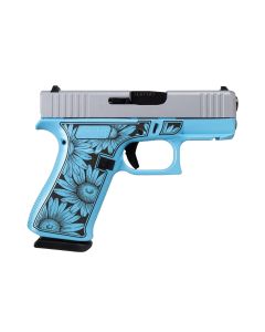 Glock G43X Slimline Sub-Compact 9mm 3.41" 10+1 (Miss Daisy Blue/Silver)