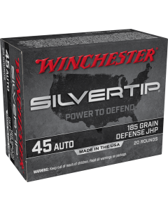 Winchester Silvertip 45 ACP Subsonic 185 Grain JHP (Case)