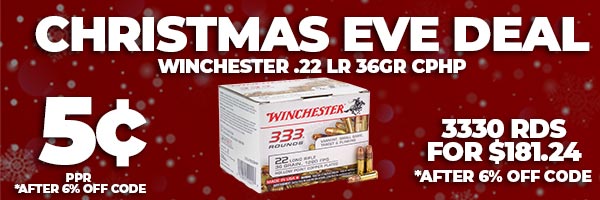 Deal of the Day: Winchester .22 LR 36 Grain CPHP Ammo