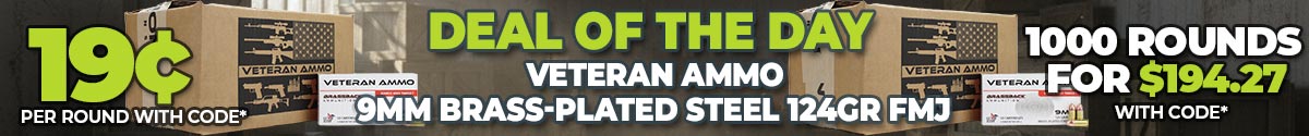 Deal of the Day: Hyperion Munitions Veteran Ammo 9mm 124 Gr FMJ Ammo