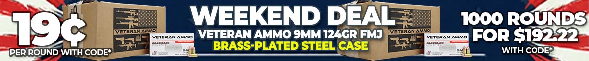 Deal of the Day: Hyperion Munitions Veteran Ammo 9mm 124 Gr FMJ Ammo