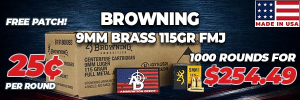 Deal of the Day: Browning Training & Practice 9mm 115 Grain FMJ Ammo