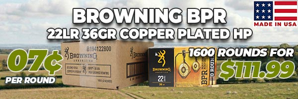 Deal of the Day: Browning BPR Performance 22LR 36 Grain Copper Plated HP Ammo