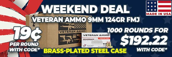 Deal of the Day: Hyperion Munitions Veteran Ammo 9mm 124 Gr FMJ Ammo
